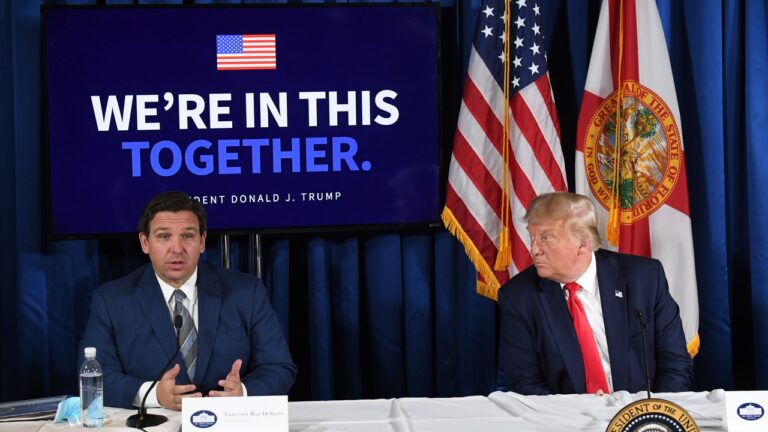 Les alliés de Donald Trump sont maintenant fous Ron DeSantis n&rsquo;a pas annoncé qu&rsquo;il se présente à la présidence