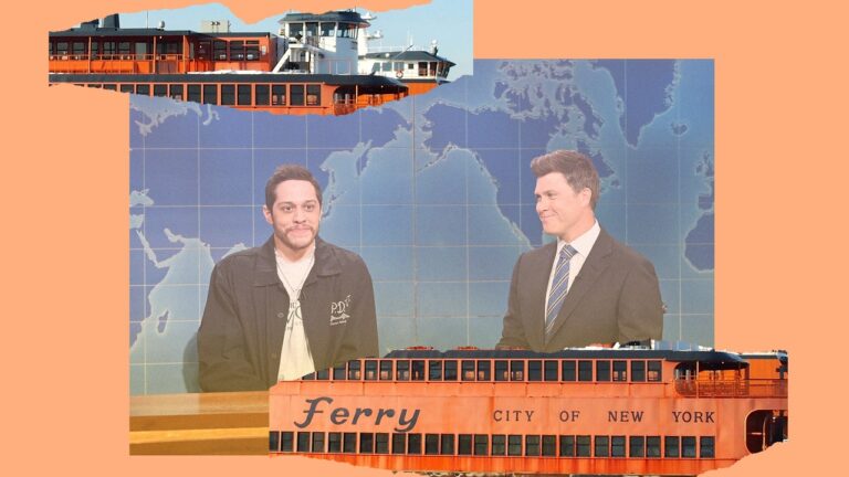 « J&rsquo;étais vraiment sobre » : Colin Jost ne peut pas blâmer l&rsquo;herbe pour avoir acheté le ferry de Staten Island (contrairement à Pete Davidson)