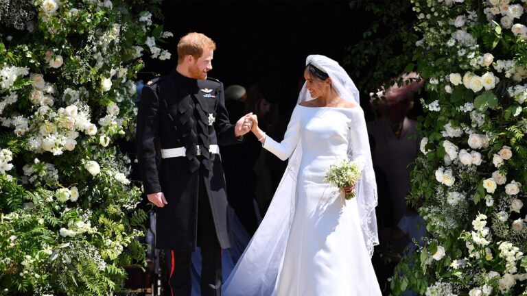 La robe de mariée de Meghan Markle fait un clin d&rsquo;œil à Hollywood et à la royauté américaine