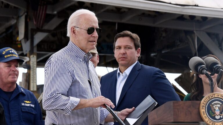 Ron DeSantis n&rsquo;a pas l&rsquo;intention de rencontrer Joe Biden pendant la tournée de l&rsquo;ouragan Idalia