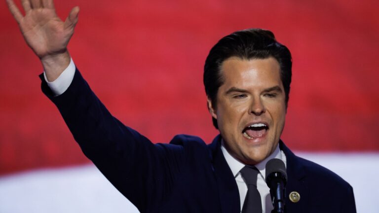 Le représentant républicain Matt Gaetz a fait sourciller les gens lors de la RNC