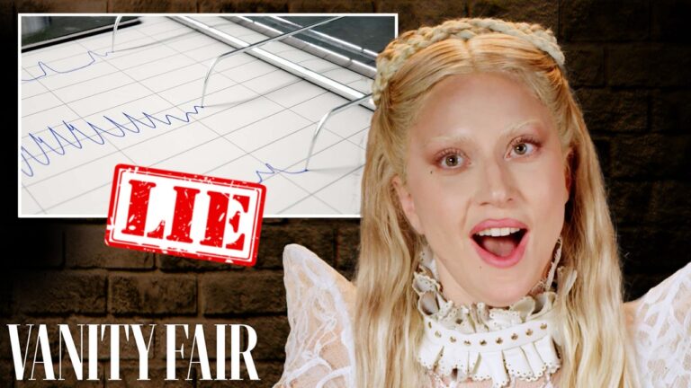 Lady Gaga montre son visage de poker pour le test de détecteur de mensonge de Vanity Fair