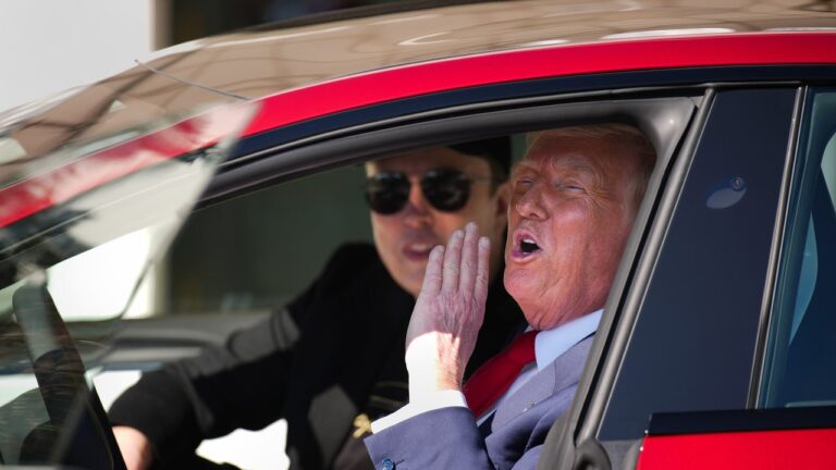 Même le petit défilé de Tesla d'Elon Musk – à la Maison Blanche, avec Trump – n'a pas vraiment aidé sa valeur nette