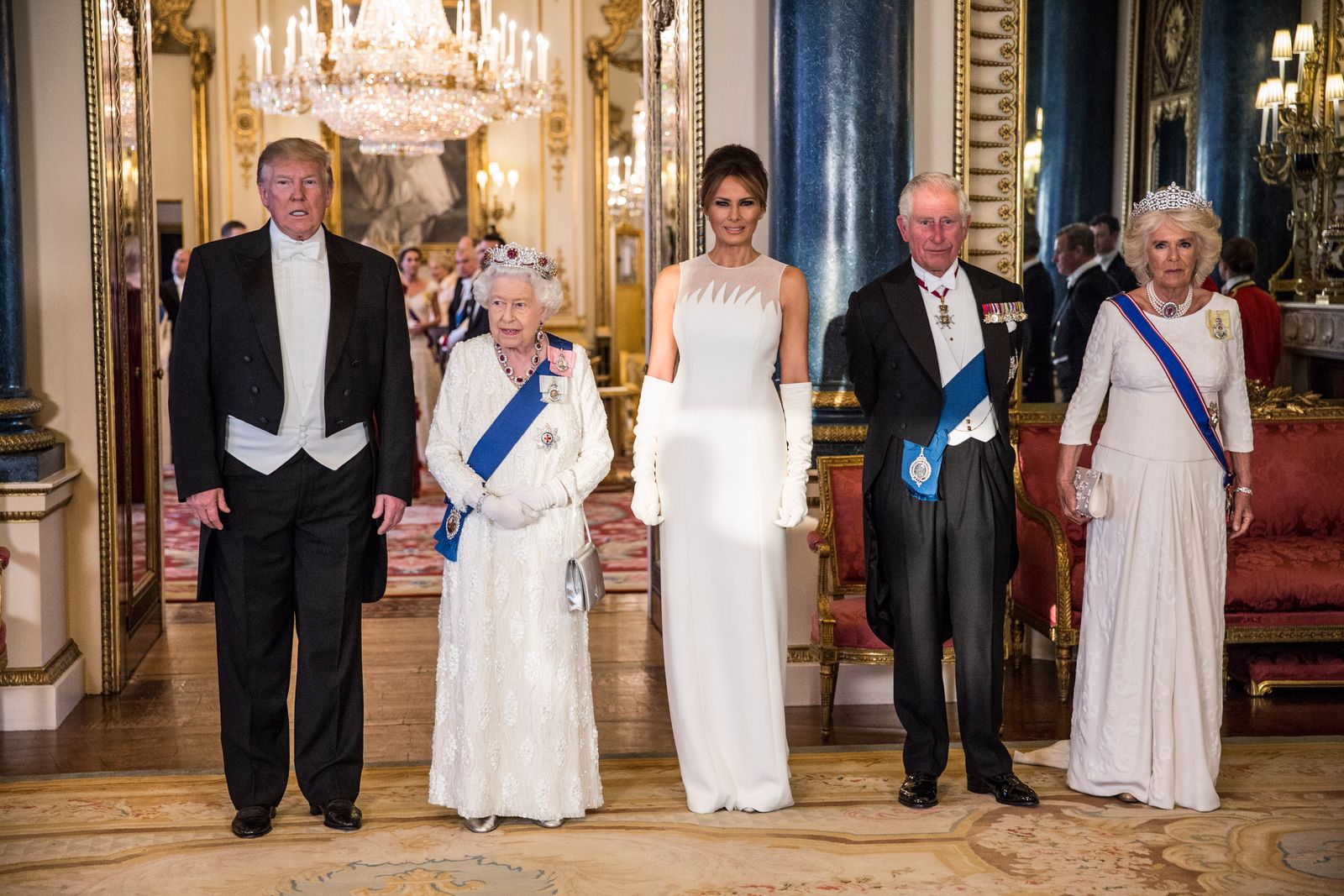 La visite de l'État du président Trump en 2019 a inclus le déjeuner avec feu Queen A Banquet à Buckingham Palace ...