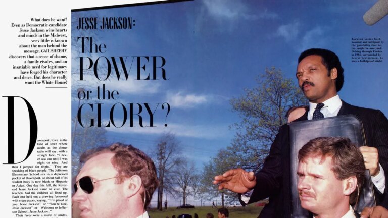 Profil Vanity Fair de Jesse Jackson lors de la campagne présidentielle de 1988