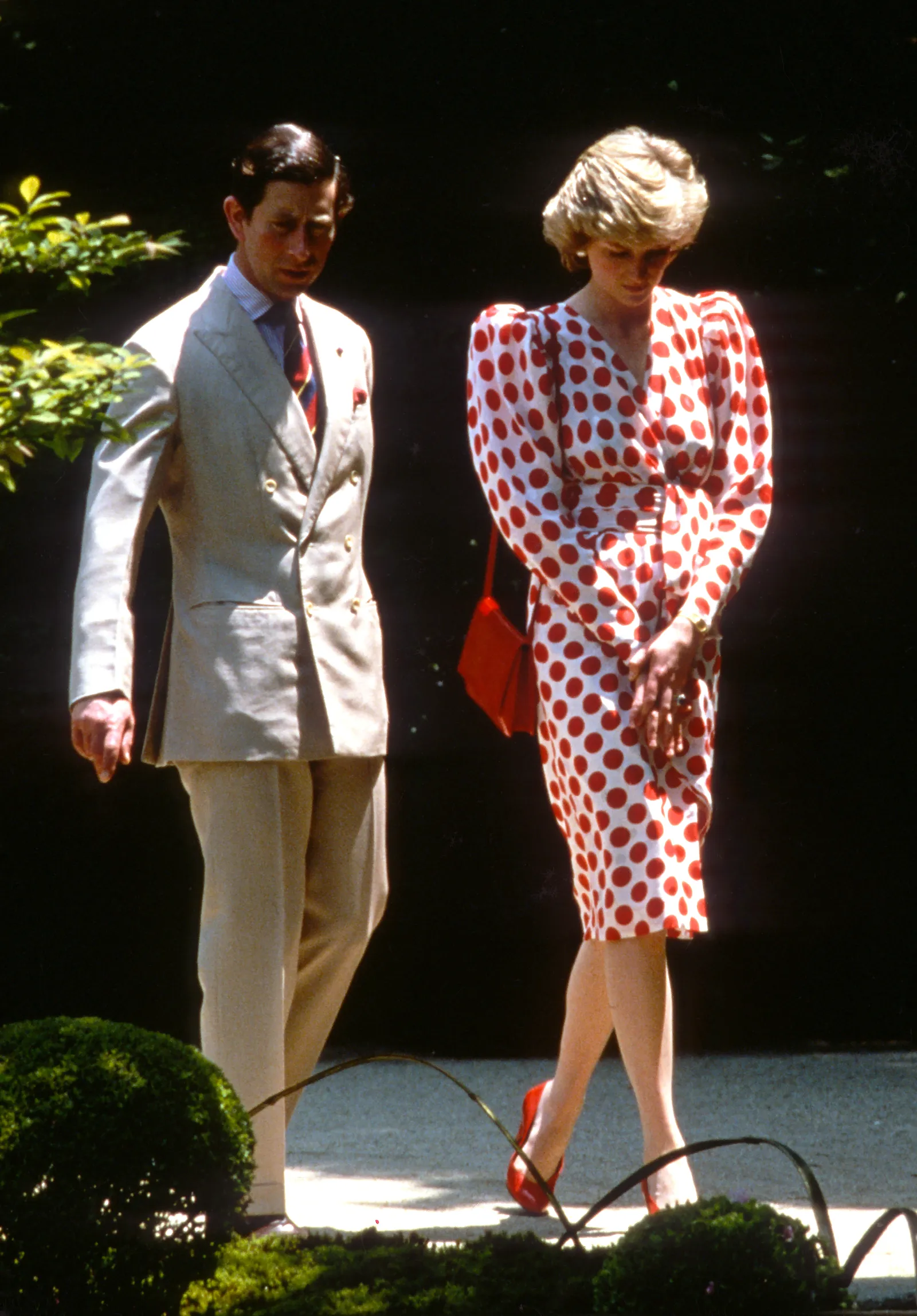 L'image peut contenir Charles Prince de Galles Diana Princesse de Galles Personne Accessoires Sac Sac à main Adulte et vêtements