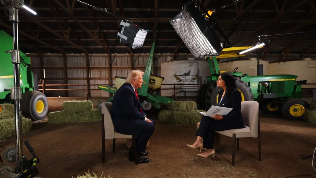 Trump est sorti en trombe de son entretien avec la presse. Kristen Welker nous raconte comment cela s'est passé.
