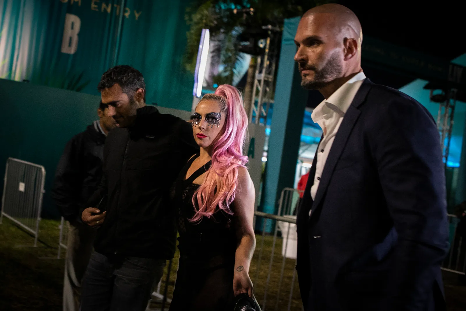 L'image peut contenir Lady Gaga Personne adulte Cheveux Cheveux roses Visage et tête