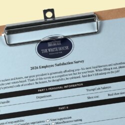 Enquête de satisfaction des employés de la Maison Blanche en 2026 (probablement)